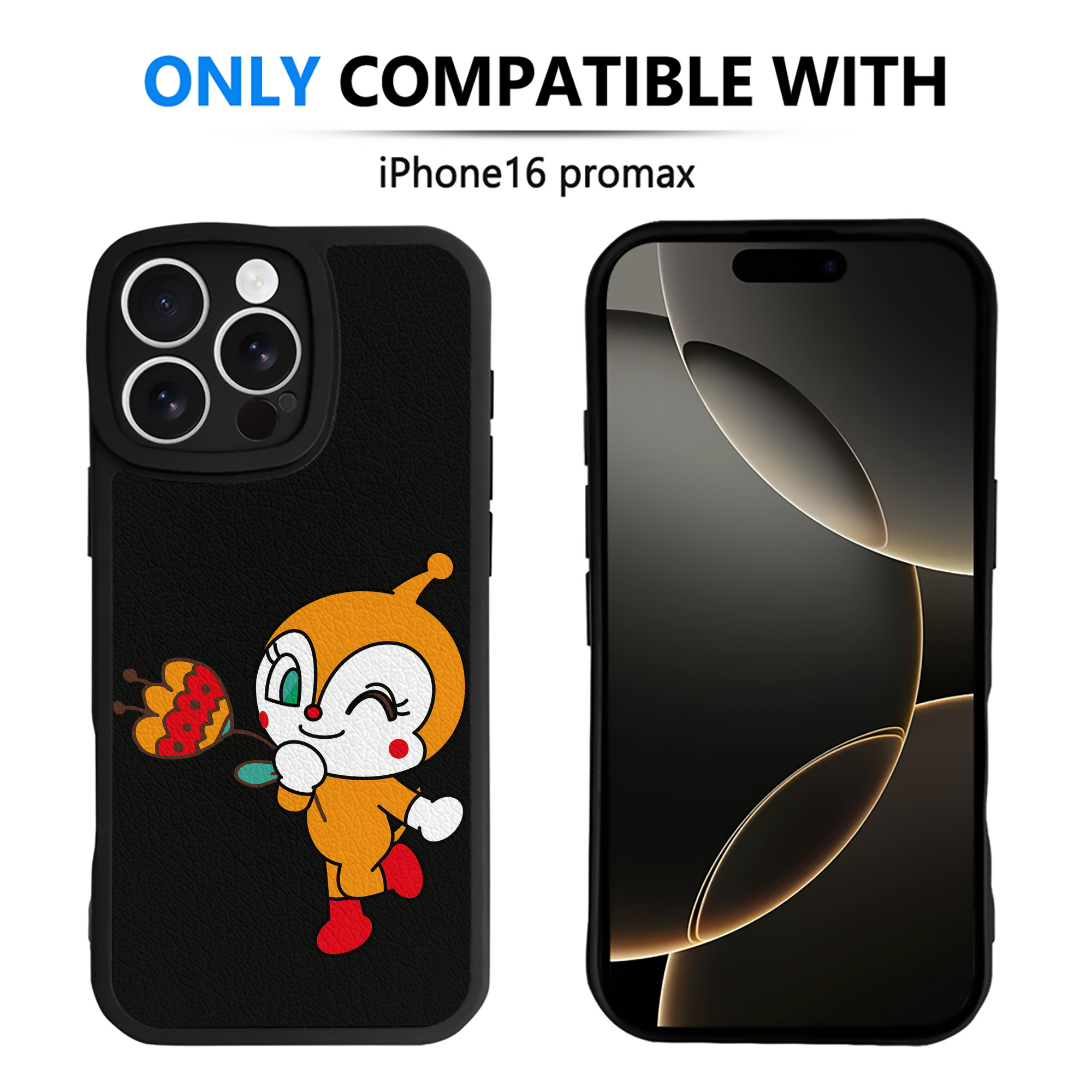 （画像用） アンパンマン Anpanman 【iPhone 16シリーズ対応】シリコンスマホケース（レザー調） 材質：シリコン